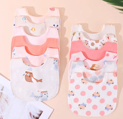 Soft Cotton U-Shape Baby Bibs – 3-Pack for Feeding & Teething
