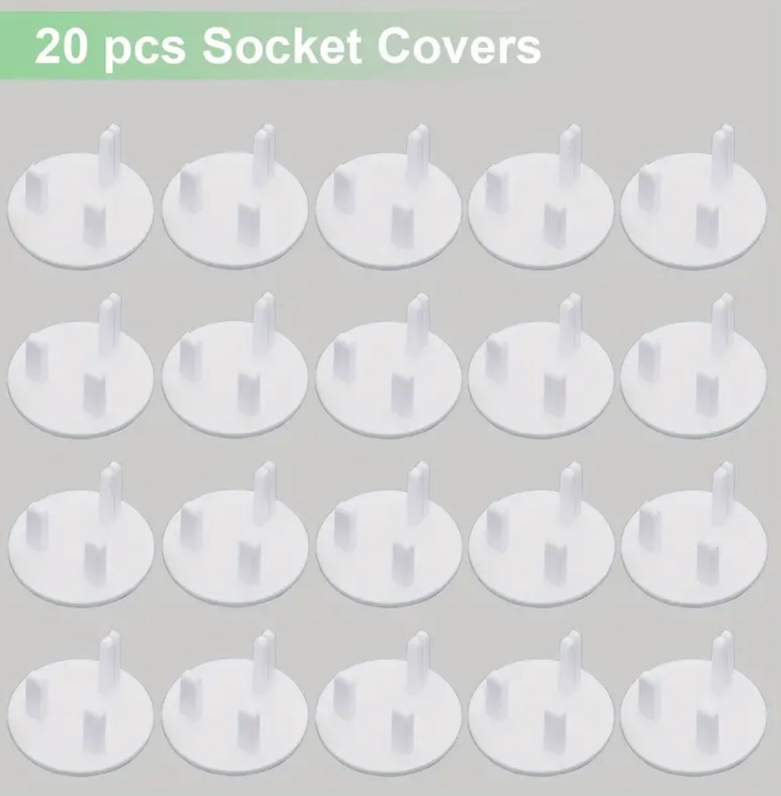20-Pack UK Standard Baby Plug Socket Covers