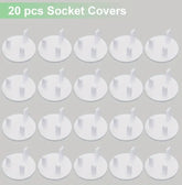 20-Pack UK Standard Baby Plug Socket Covers