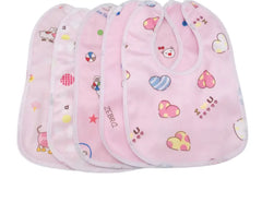 5-Piece Baby Burp Bibs Set – Soft Cotton Toddler Towels