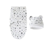 Baby Swaddle Blanket & Hat Set – Soft Cotton for Newborns