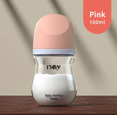 Anti-colic glass baby milk bottle 160ml