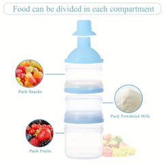 Portable 4-Layer Milk Powder Container – Ideal for Travel