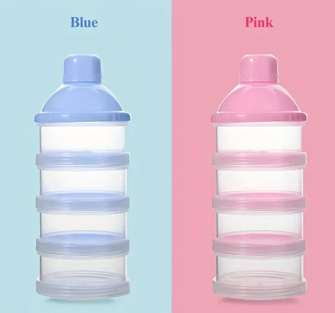 Portable 4-Layer Milk Powder Container – Ideal for Travel