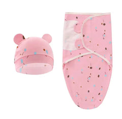 Pink baby girl swaddle blanket sleeping bag Cotton