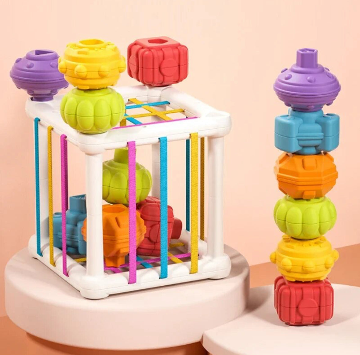 Montessori children’s Toy with Elastic Bands