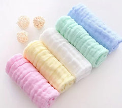 5-Piece Baby Muslin Burp & Face Cloths – Soft & Absorbent