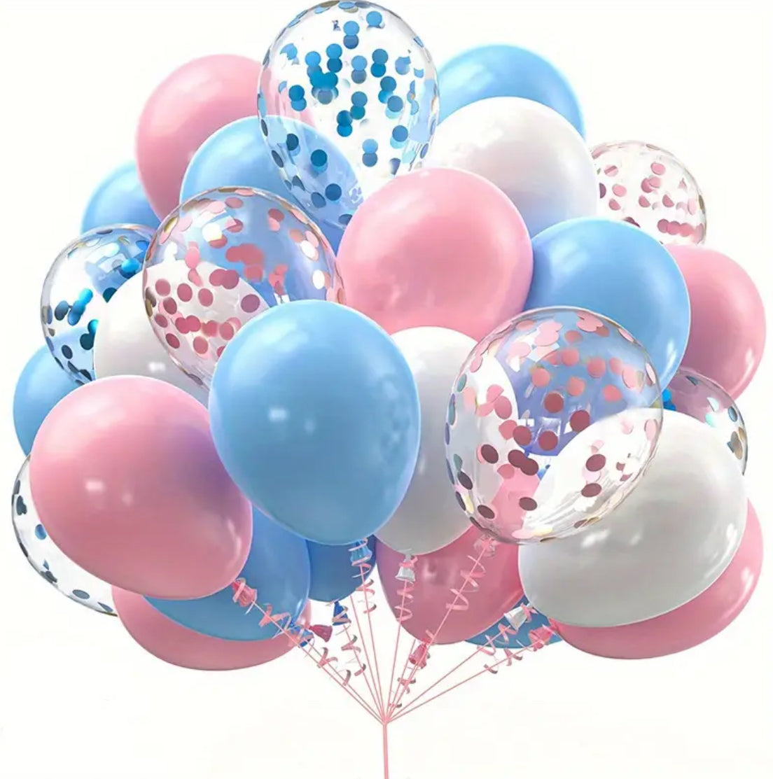 30-Piece Gender Reveal Baby Balloon Set