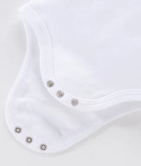 5-Piece White Baby Vest Bodysuit Set – 100% Soft Cotton