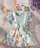 Baby Girl 3-Piece Summer Outfit: Floral Skirt