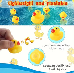 12-Piece Baby Bath Rubber Duck Toys