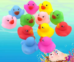 12-Piece Baby Bath Rubber Duck Toys