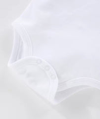 5-Piece White Baby Vest Bodysuit Set – 100% Soft Cotton