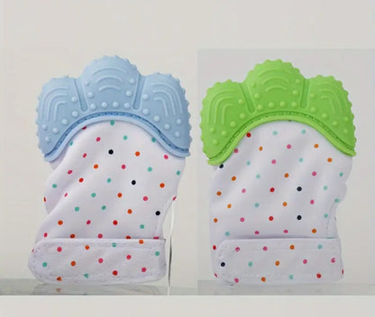 Silicone teething mitten gloves for babies