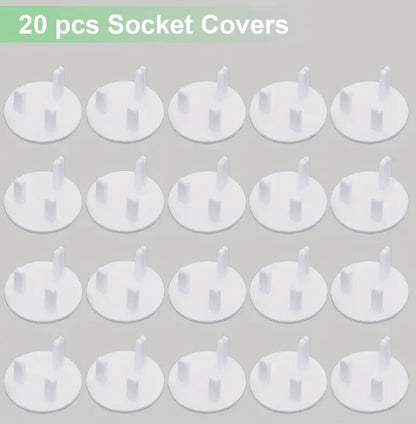 20 Pieces Socket Covers, UK Standard Baby Plug Protectors