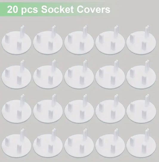 20 Pieces Socket Covers, UK Standard Baby Plug Protectors