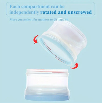 4 Layer Milk Powder Container, Snack Box, Food Storage, Portable