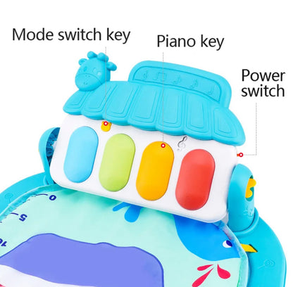 Baby play mat with musical pedal piano and toys