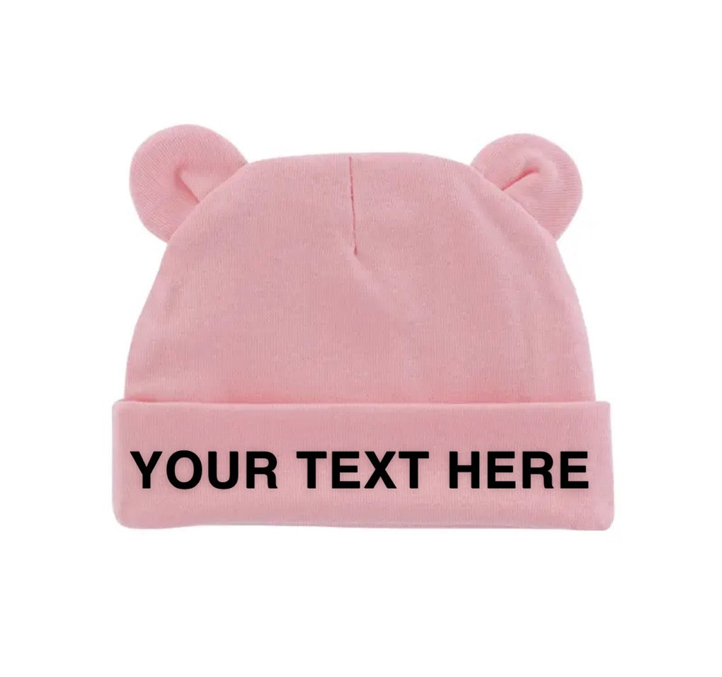 Personalised Newborn baby cotton hat