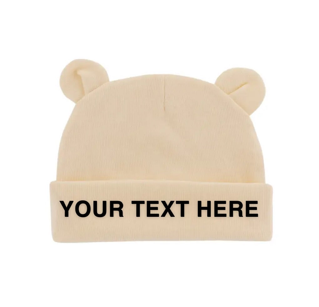 Personalised Newborn baby cotton hat