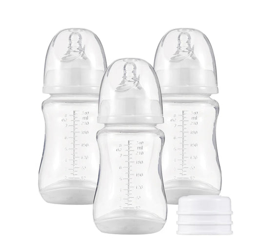 3 piece baby milk bottle feeder set 240ml