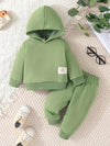 Green Baby Boy Tracksuit Kids Hooded Outfit