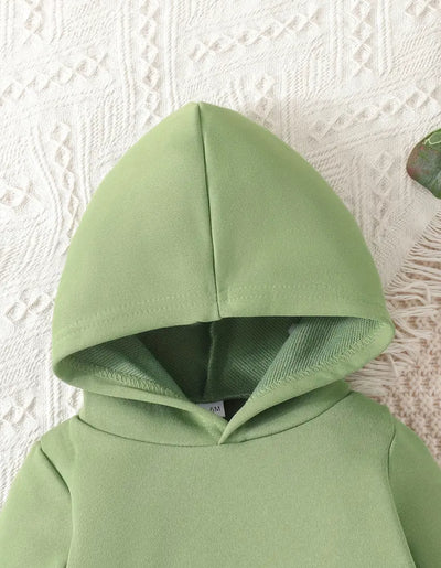 Green Baby Boy Tracksuit Kids Hooded Outfit