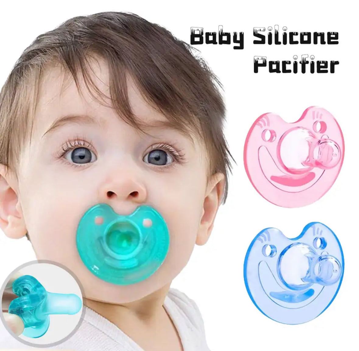 Orthodontic baby silicone pacifier dummy