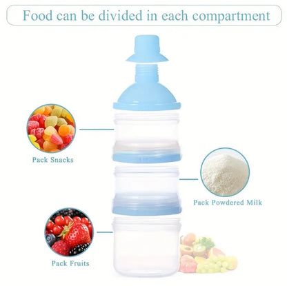 4 Layer Milk Powder Container, Snack Box, Food Storage, Portable