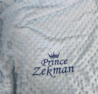 Personalised Embroidered baby cotton blanket boy & Girl