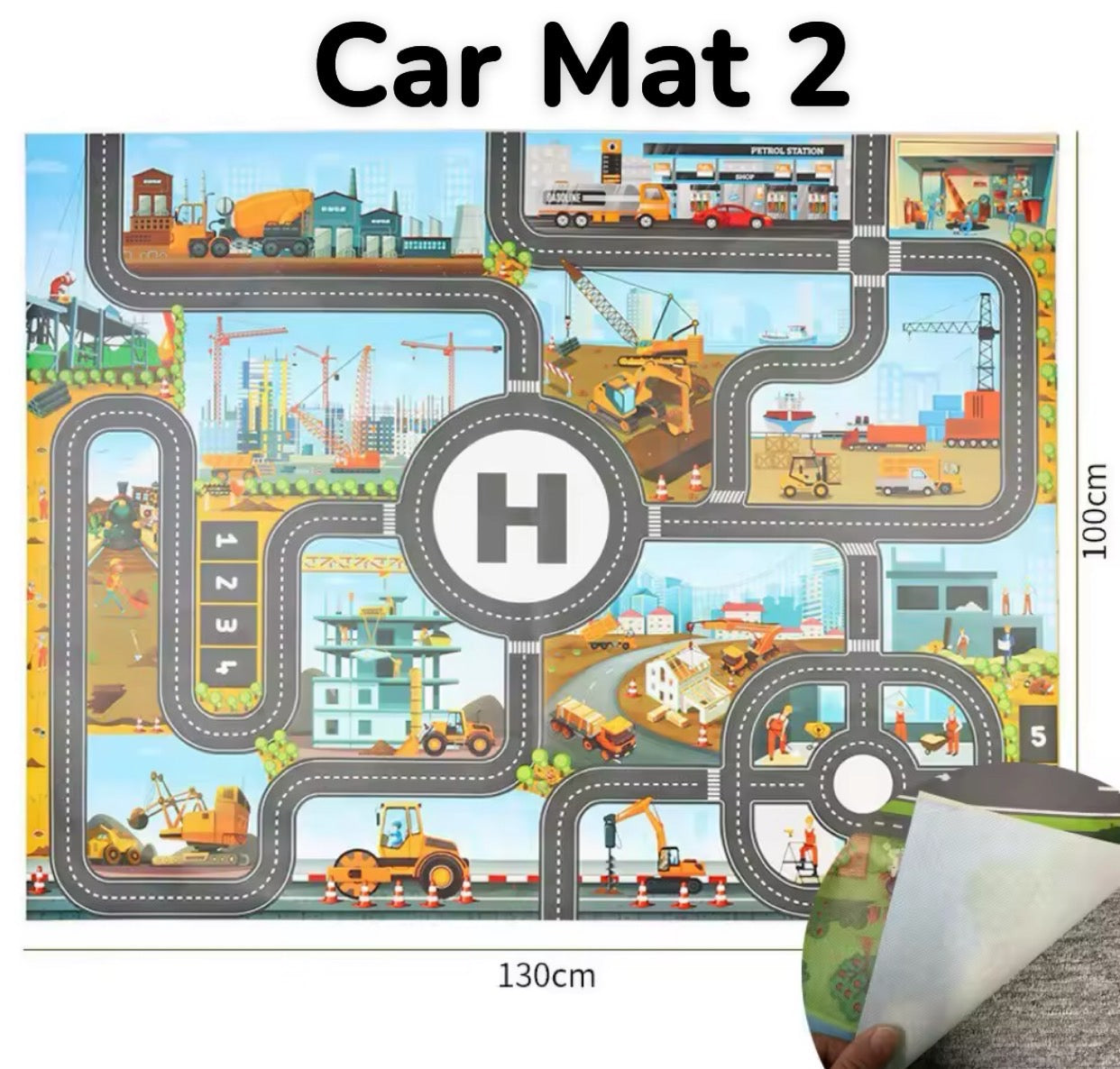 Kids Car Play Mat with Toy Cars - Baby Mats