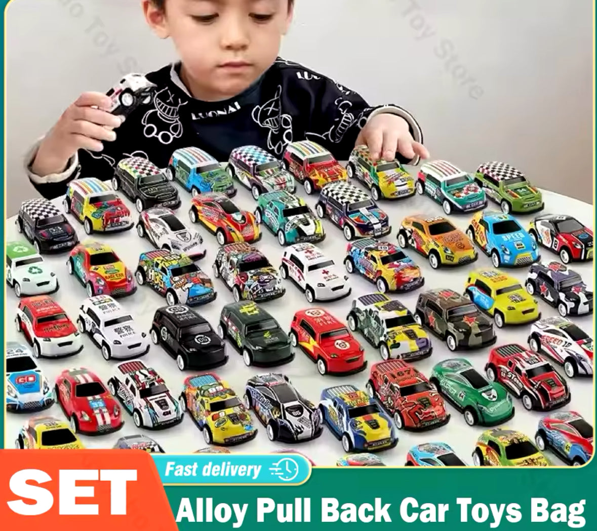 Kids Toy Pull-Back Cars - Mini Model Cars