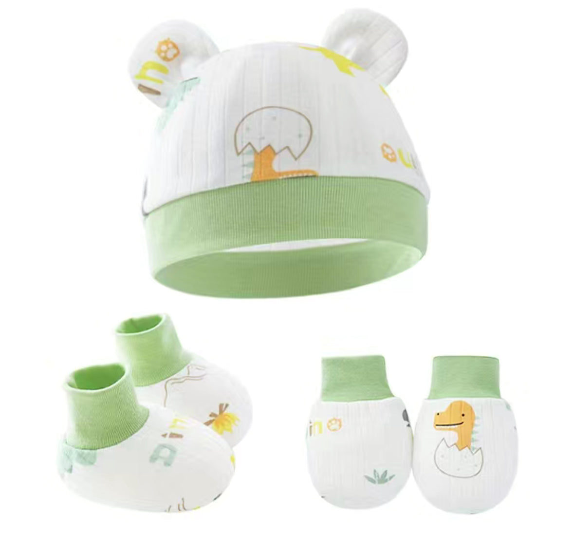 3-Piece Baby Hat, Mittens & Socks Set 