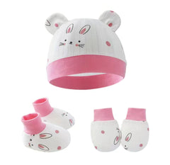 3-Piece Baby Hat, Mittens & Socks Set 
