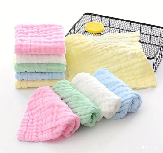 5 piece baby absorbent muslin burp face cloths