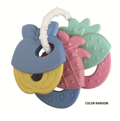 Fruit shaped silicone teething toy for babies