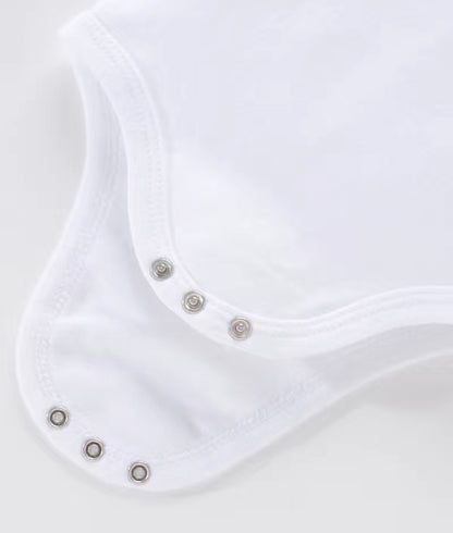 5-piece white baby vest bodysuit