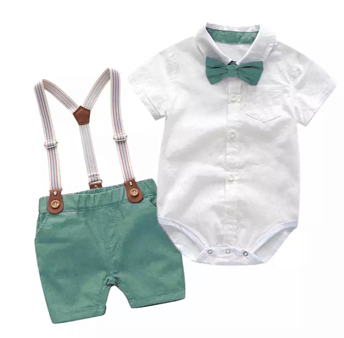 Smart baby boy romper suit set