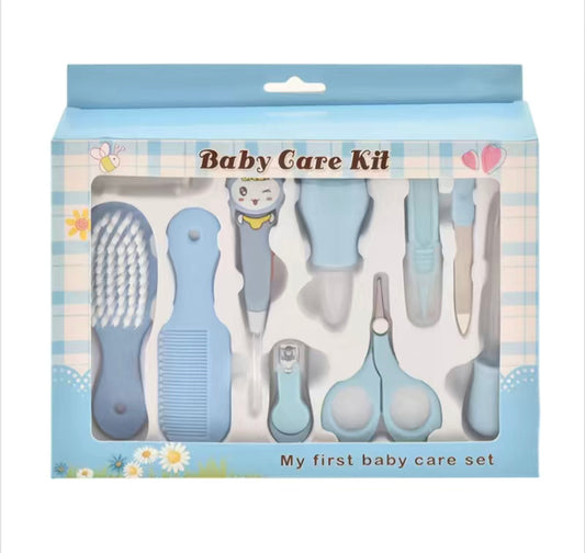 10 Piece baby care gift set for boys