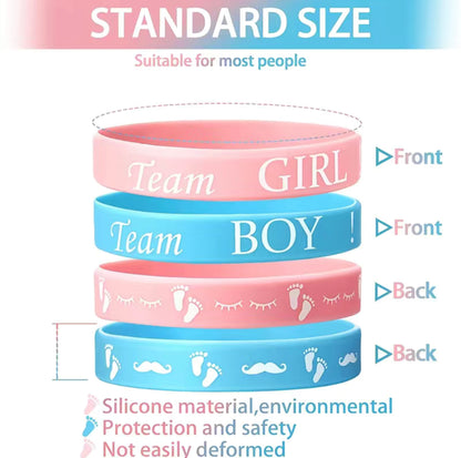 8-pieces Boy Or Girl Gender Reveal Party Team Wristbands