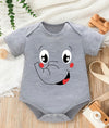 Short sleeve bodysuit elephant cartoon