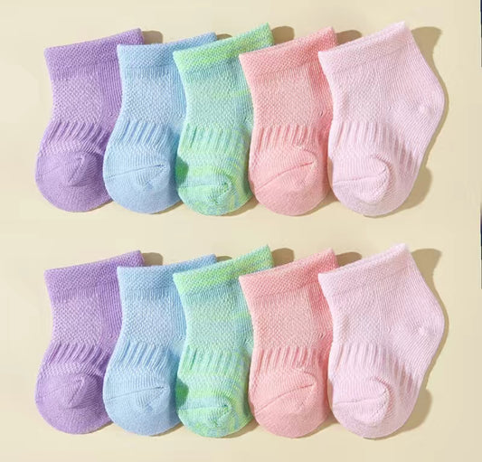 Baby girls cotton socks 10 pairs