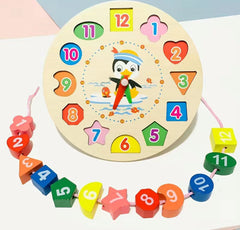 12 piece clock montessori toy for pre-school children early education game